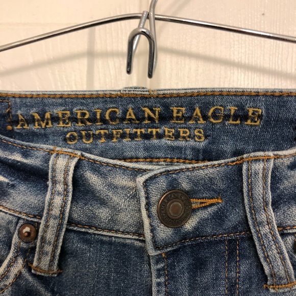 American Eagle Distressed Jean Shirts Size 26 o - Picture 3 of 8
